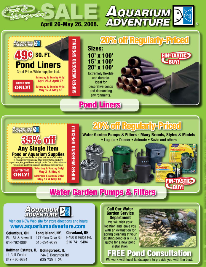 Ponds & Watergardens Sale